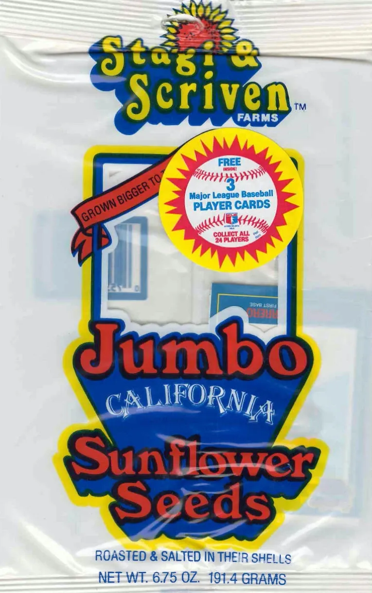 The 1991 Stagi & Scriven Jumbo California Sunflower Seeds bag