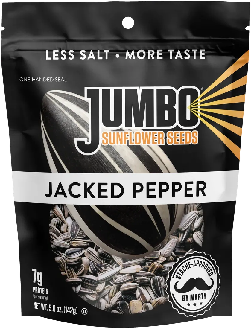 Jumbo Sunflower Seeds Jacked Pepper stand-up pouch