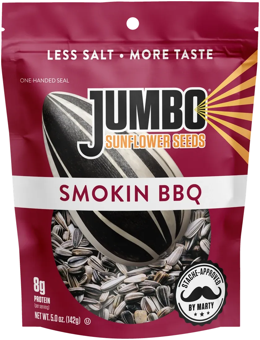 Jumbo Sunflower Seeds Smokin BBQ stand-up pouch
